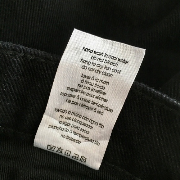 NWT!! WEWOREWHAT Danielle Black Crystal Button Straight Leg Jeans Cotton Size 26 - Picture 14 of 16